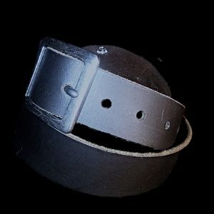 Black leather belt